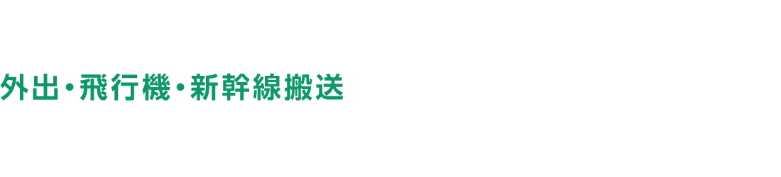 外出・飛行機・新幹線搬送